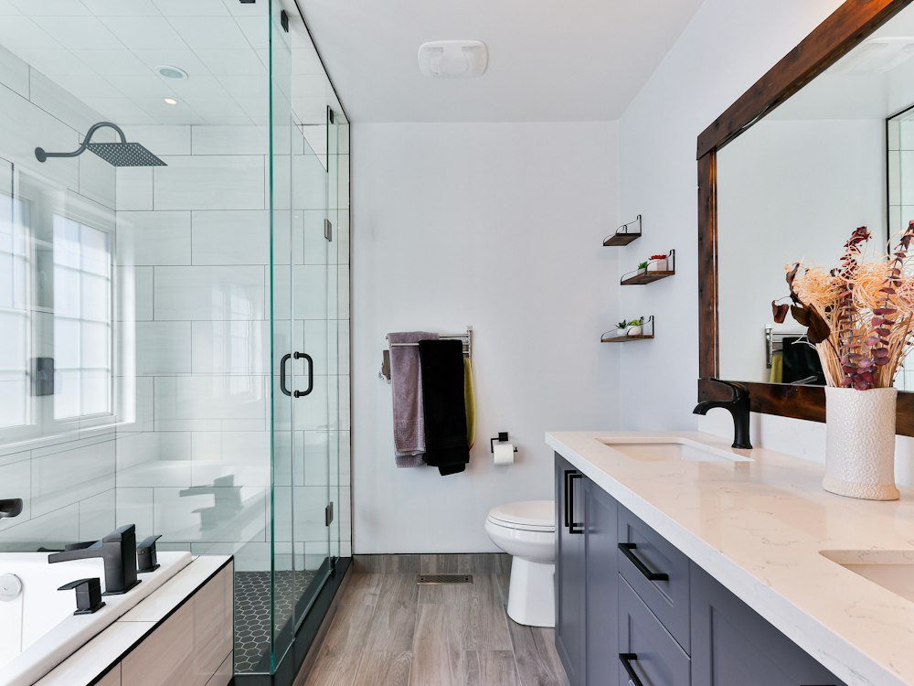 After: Replaced all bathroom supply lines with PPR, fitted a new concealed mixer and pressure-tested before tiling.